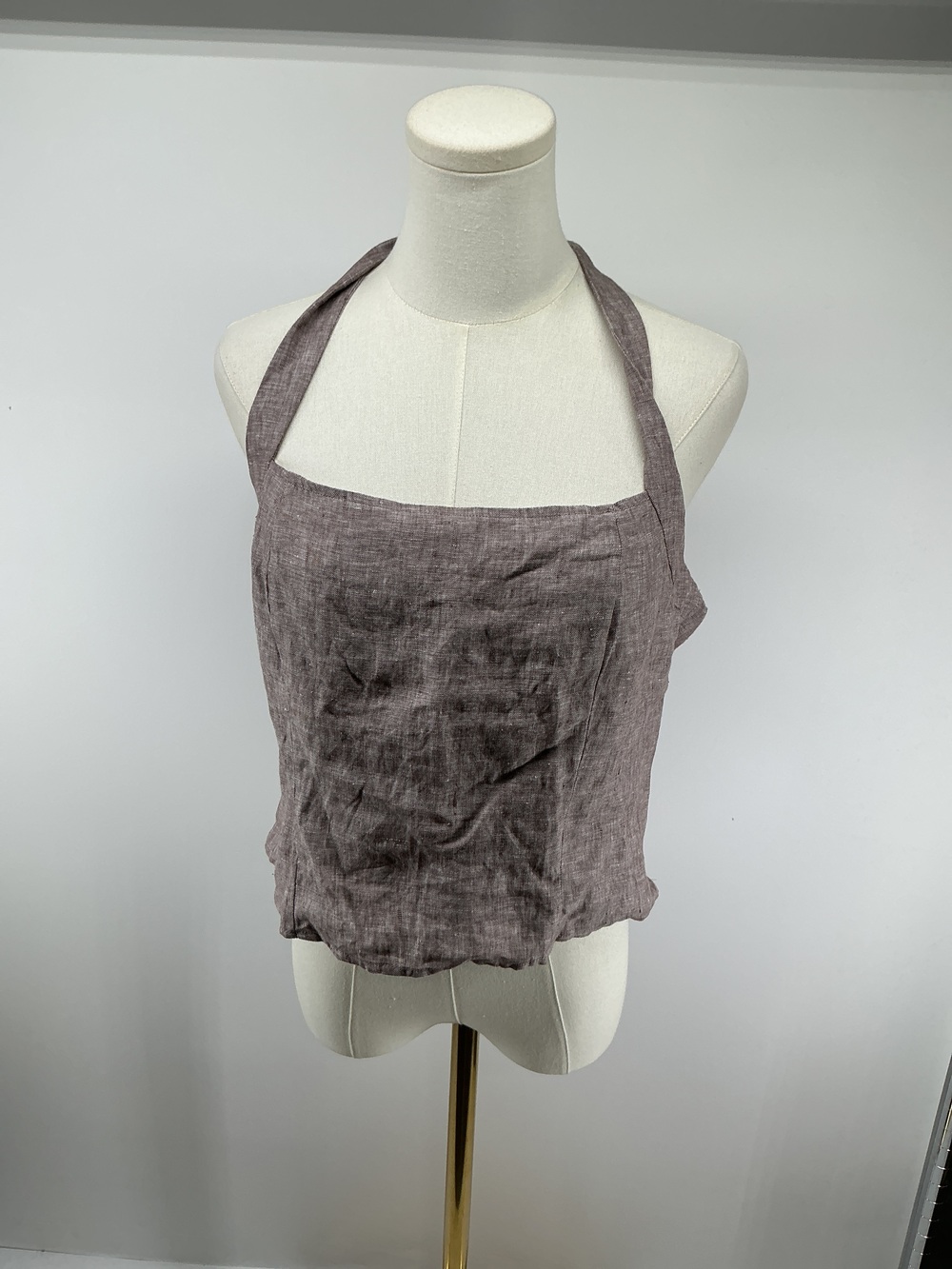 100% European Linen Halter Top